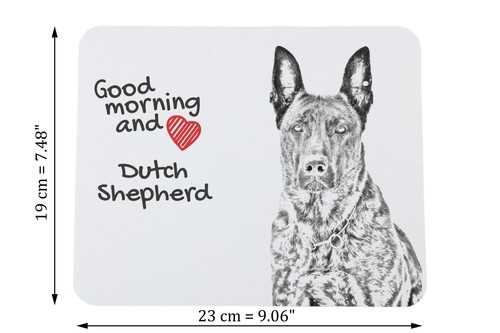 Hollandse herder muismat met hond Art-Dog - Afbeelding 2 van 7