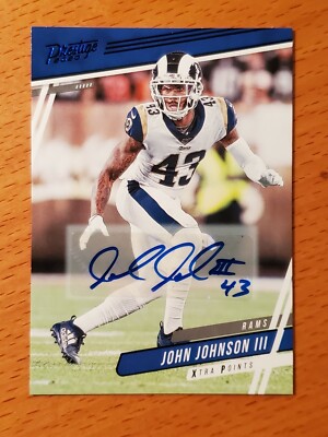 2020 Prestige Xtra Points Auto Blue #145 John Johnson III LA Rams