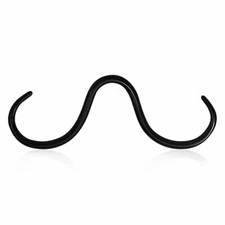 Septum ring surgical steel mustache design