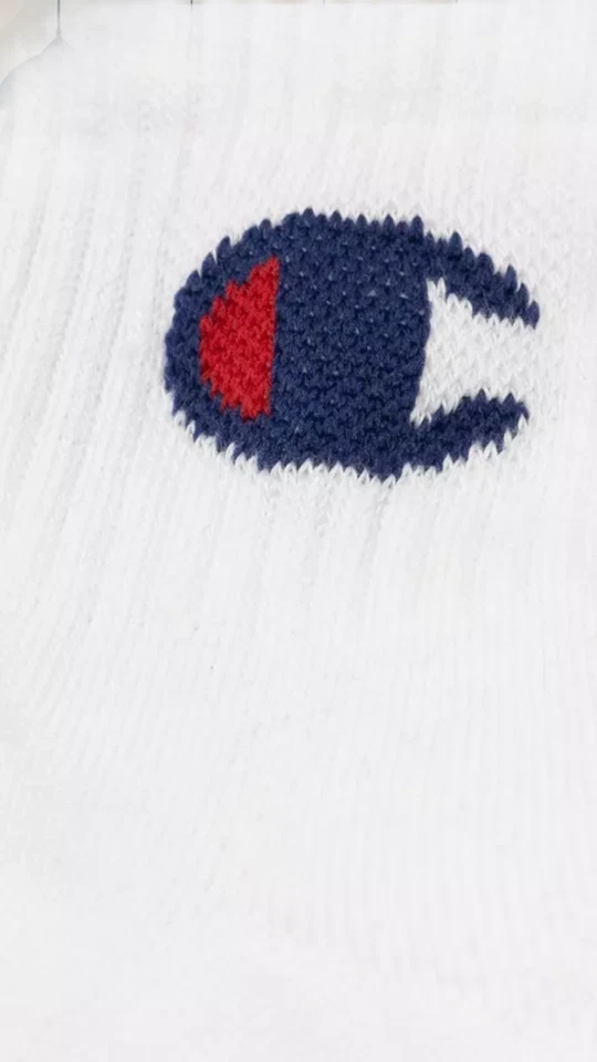 Calcetines Ex CHAMPION Crew Largo Tobillo Corte Bajo, PACK DE 3, Blanco Foto 2 de 2