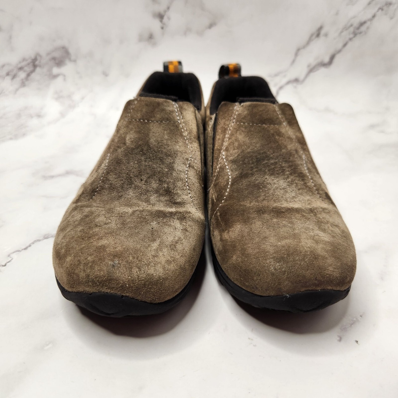 Scarpe da trekking Merrell bambino pelle scamosciata giungla moc grigio kaki slip on ballerine 1 5