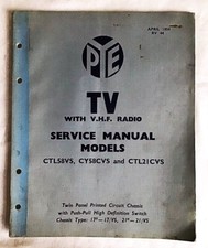 PYE TV Original Service Manual Models CTL58VS; CY58CVS; CTL21CVS. April 1959.