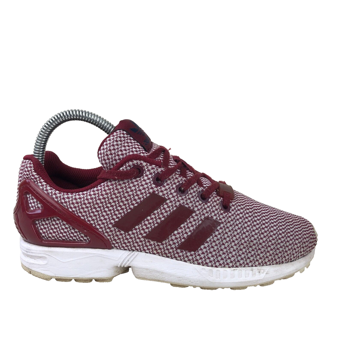 Adidas ZX Flux Burgundy Fabric Sports Sneaker Trainer Women UK Eur 36
