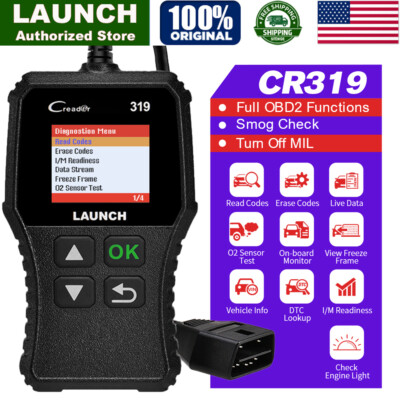 LAUNCH CR319 OBD2 Scanner Diagnostic Tool OBD LIVE DATA Freeze Frame Code Reader