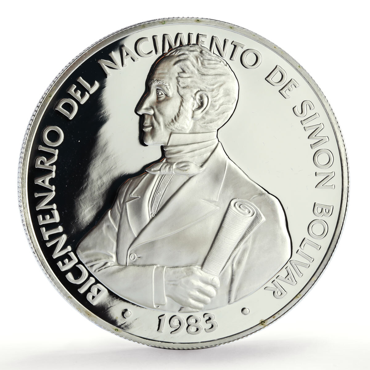 コレクション S.BOLIVAR Republic of Panama 20 BALBOAS Panama 20 balboas Simon Bolivar 200th Birth Politics proof silver