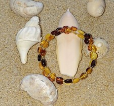 BERNSTEIN AMBER ARM BAND SPLITTER UNISEX SCHMUCK EDEL STEIN MULTI COLOR B20