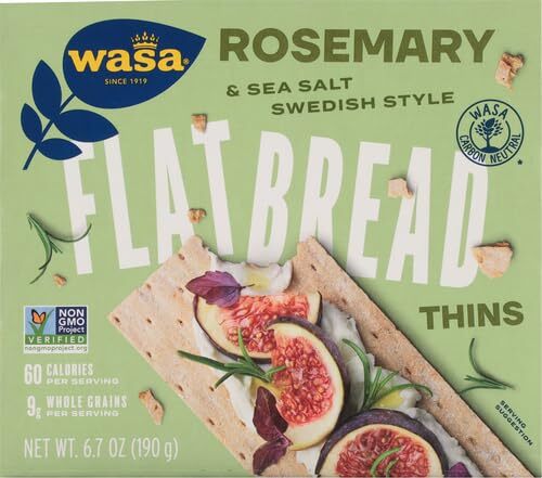 Wasa Flatbread Thins Crackers, Rosemary and Sea Salt, 6.7 Ounce - Picture 1 of 3