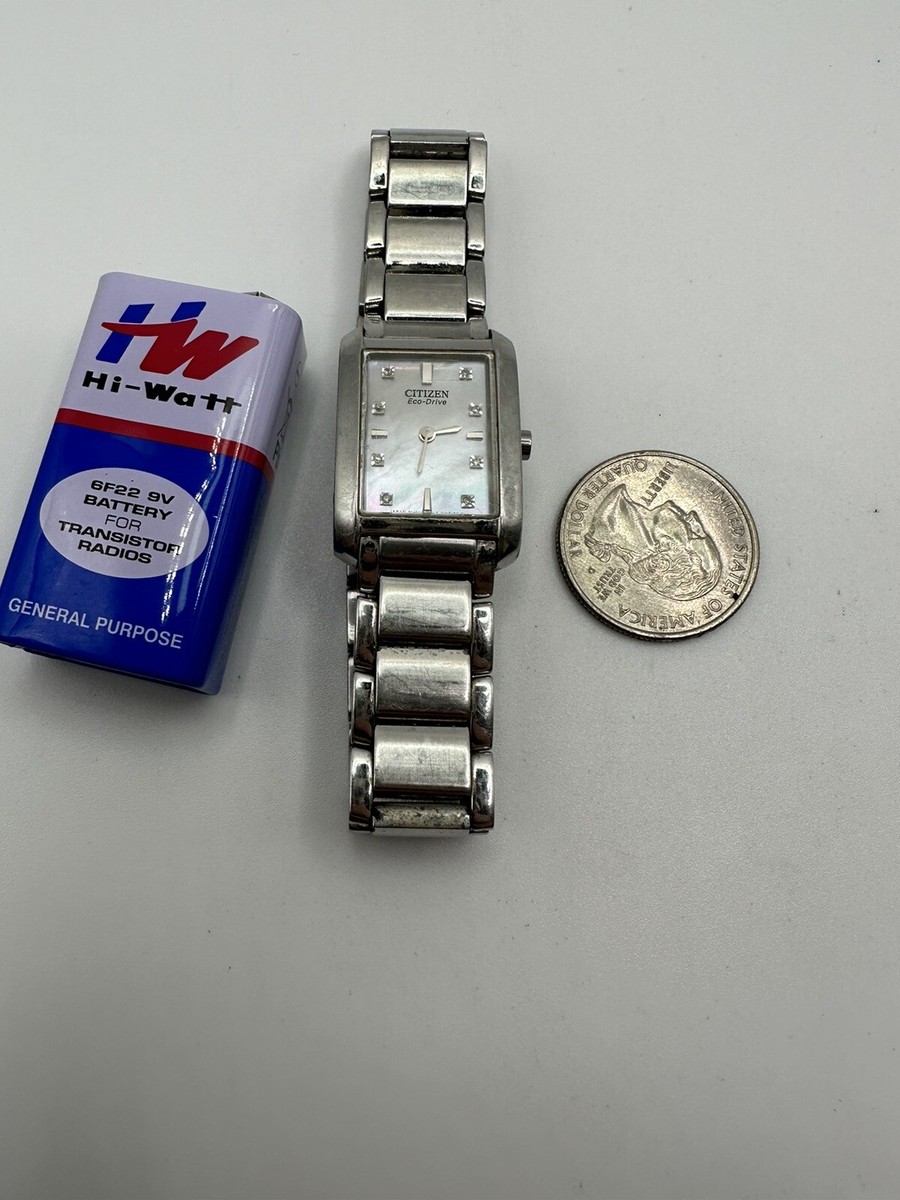 ★レア逆輸入★Citizen Eco Drive Ladies Watch Citizen Eco Drive Broken Project B023 Tank Silver Ladies