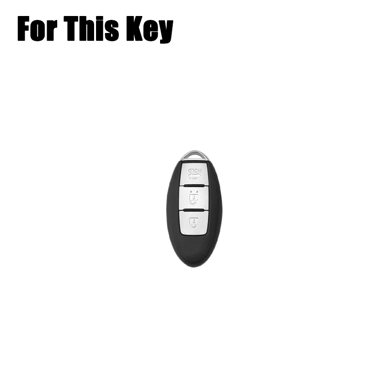 Aluminum Alloy Leather Car Key Cover Case For Nissan March X-Trai Qashqai Juke - Image 2 of 4