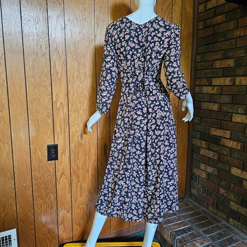 Vintage 90s Preppy Grunge Wide Leg Jumpsuit Palazzo Pants Dress Cropped Romper M - Picture 5 of 8