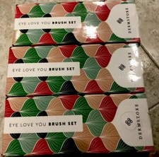 (3) Brand New DermStone Eye Love You Pro Cosmetic Brush Sets-Shadow/Smudge/Fan