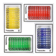 12x Plastic Prepared Microscope Slides Animals Insects Plants Vegetables Sample