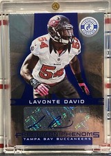 2012 PANINI TOTALLY CERTIFIED LAVONTE DAVID, #146, ROOKIE, AUTO, BLUE #45/99