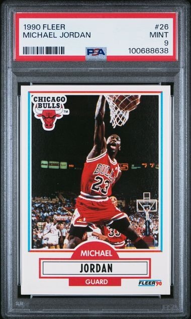 1990-91 Fleer MICHAEL JORDAN #26 Corrected Version PSA 9 - MINT 