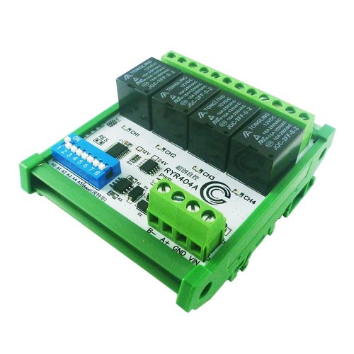 4CH DC 12V 24V Modbus RTU RS485 DO Relay Module DIP Switch Setting Parameters - Picture 5 of 14