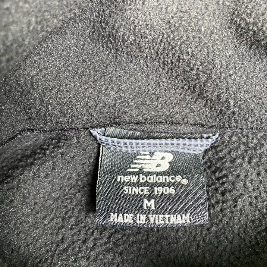 New Balance Fleece Zip Up Jacket Men's Medium Black Red Gray eBay