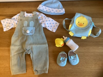 Tiny Treasures Junge Puppe Erste Tage Outfit Kleidung und Zubehör Set NEU
