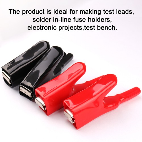 2x 50A Sheathed Alligator Clips for Electrical Jumper Wire Clamp Voltage Test US - Picture 13 of 17