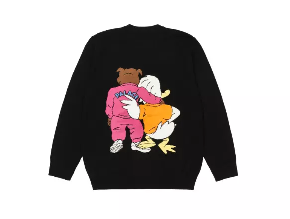 Palace Skateboards Dog and Duck Knit Sweater Black XL