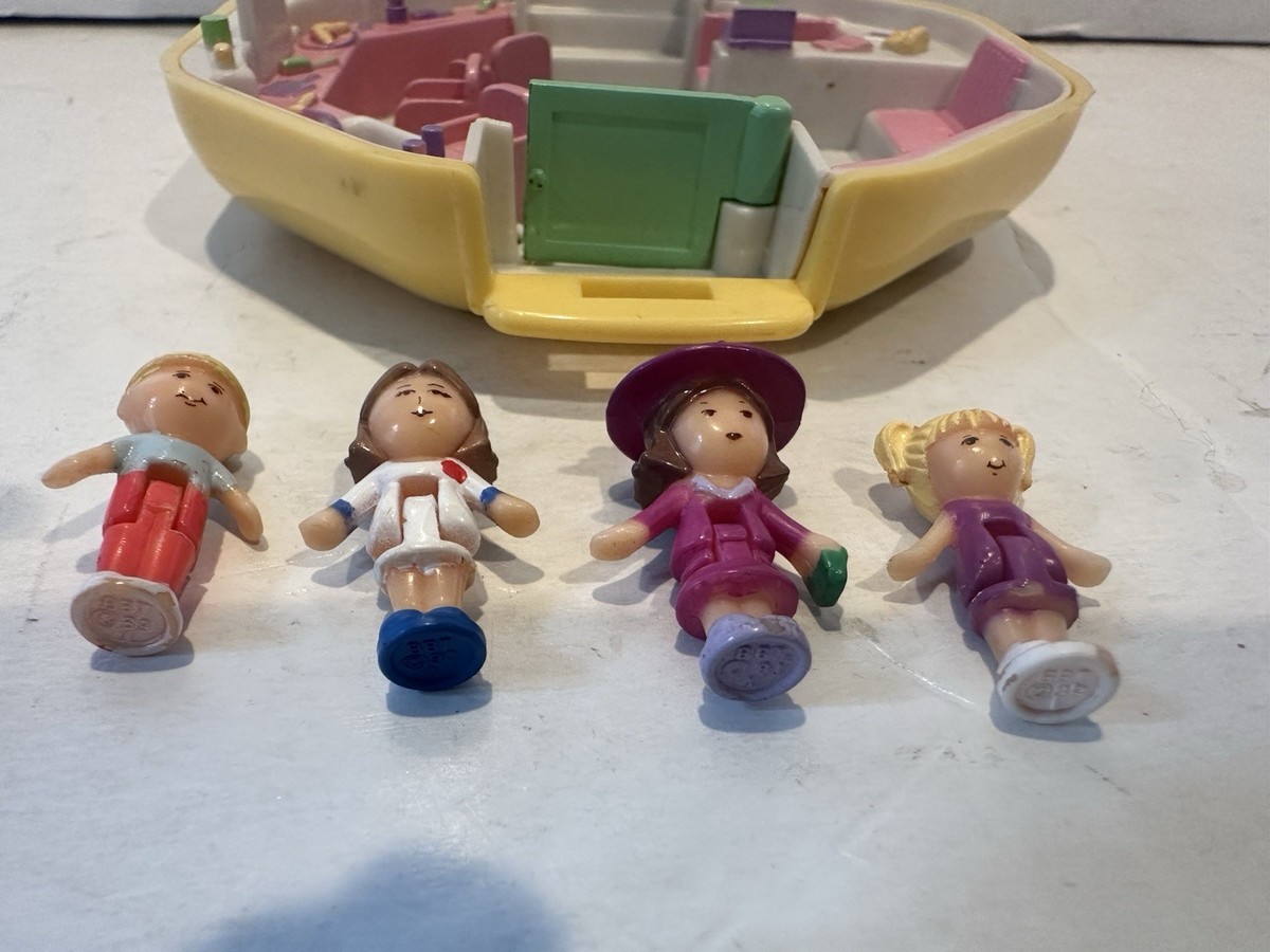 Salon De Coiffure Polly Pocket Bluebird 1990 - Avec 3 Figurines