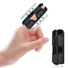 Finger Splint, Trigger Finger Brace with 2 Metal Bars Single Buddy Finger Sup...