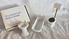 NEW Vintage New 3 Piece Old Fashioned Porcelain Bathroom Set Dollhouse Miniature — photo 1