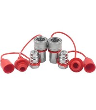 Hydraulic Coupler Quick Connect Coupling 2Sets Ball Pioneer Style 1/2" NPT