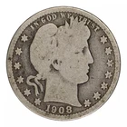 1908-S Barber Quarter Good Condition