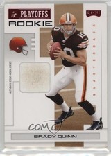 2007 Playoff NFL Playoffs Rookie Red Materials /100 Brady Quinn #104 1pp3