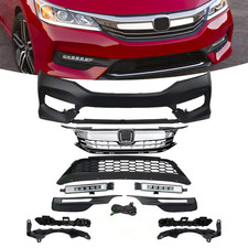 For 2016-2017 Honda Accord Front Bumper Grille Assembly W/o Parking Sensor Holes