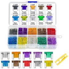 Low Profile Mini Fuse Kit - 140-Piece Low Profile Blade Fuses 2/3/5/7.5/10/15/20
