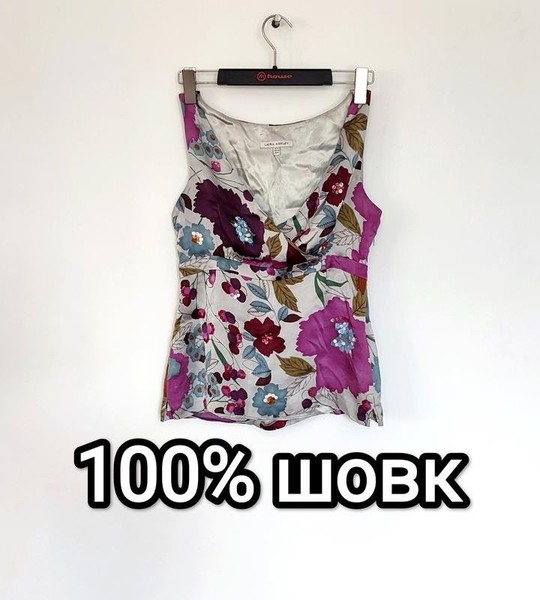 Women Laura Ashley Shirt Grey Silk 36 / S / 44