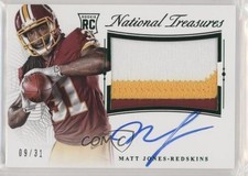 2015 Panini National Treasures Green Numbers 9/31 Matt Jones #RMSR-MJ Auto 0c2