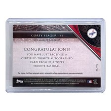 TOPPS MLB TRIBUTE COREY SEAGER LOS ANGELES DODGERS /50 #TA -CSE  899175