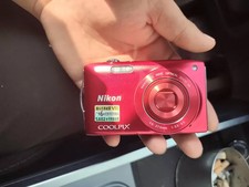 Nikon COOLPIX S3300 16MP Digital Camera - 6x Zoom - HD 720p - Strawberry Red
