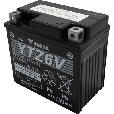 Yuasa YTZ6V Factory Activated, Maintenance Free YUAM726ZS