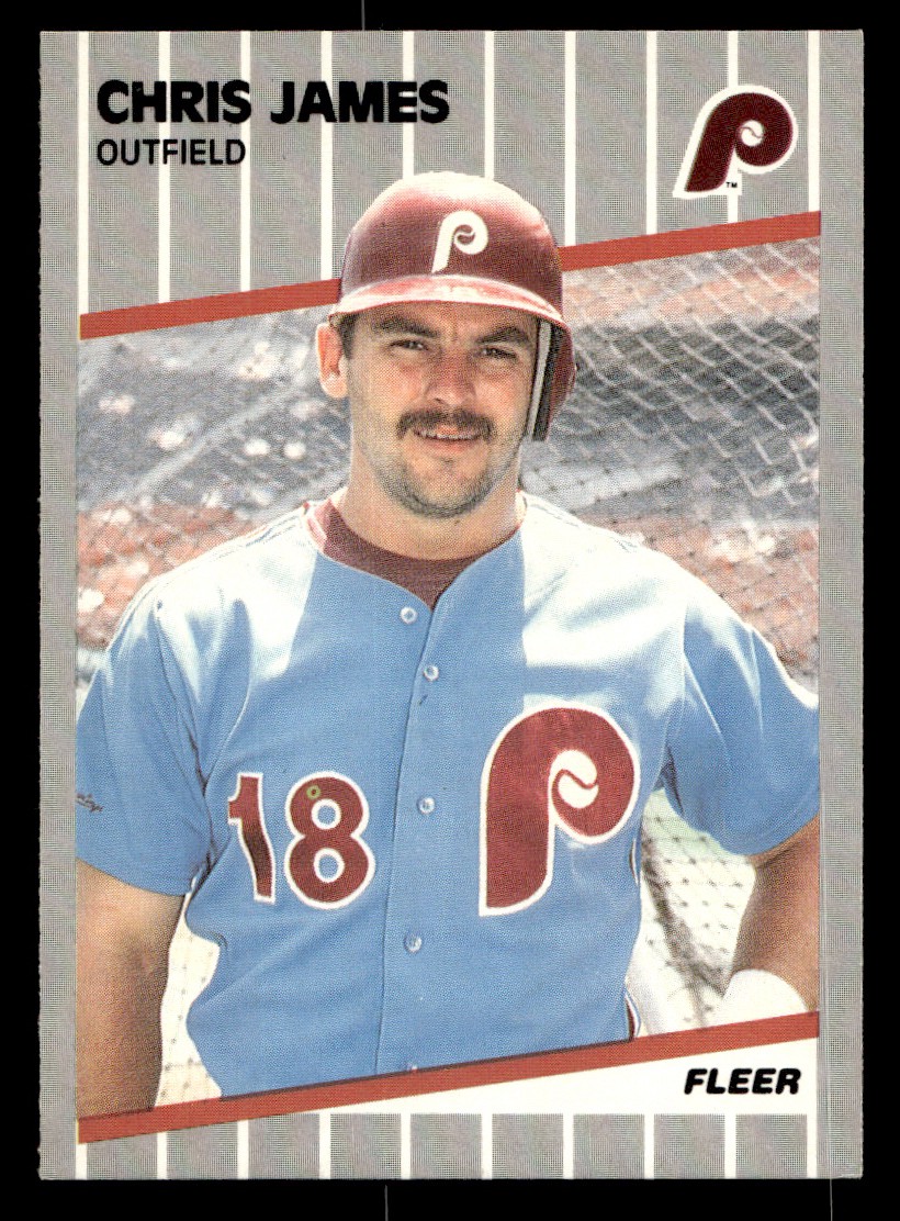 1989 Fleer - Chris James Baseball card #572 Philadelphia Phillies Raw