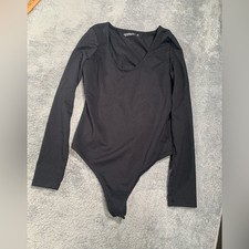 Abercrombie  fitch soft collection bodysuit black small long sleeve
