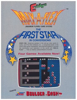 Max A Flex Boulder Dash Exidy Video Arcade Flyer / Brochure / Ad - Excellent