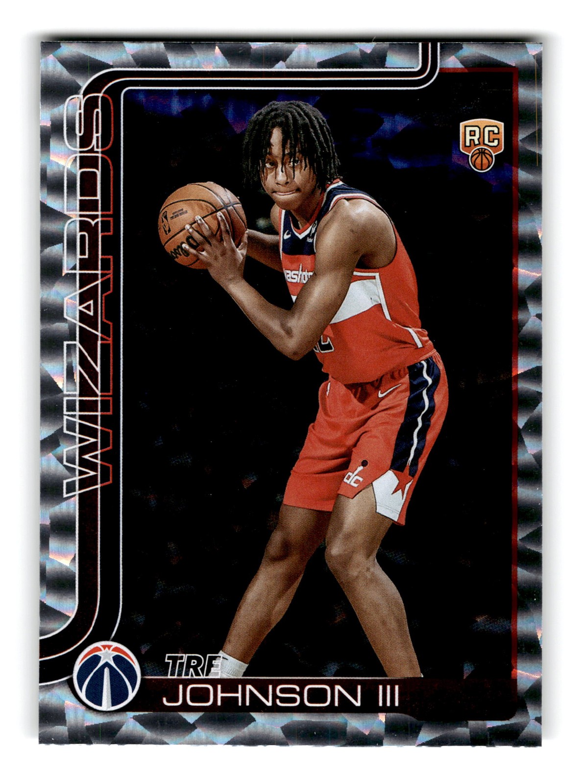 2025-26 Topps #206 Tre Johnson III Crackleboard Rookie RC