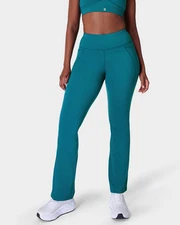 NEW Sweaty Betty Power 32” Bootcut Flare Workout Trousers - SB9218R - Teal - XS