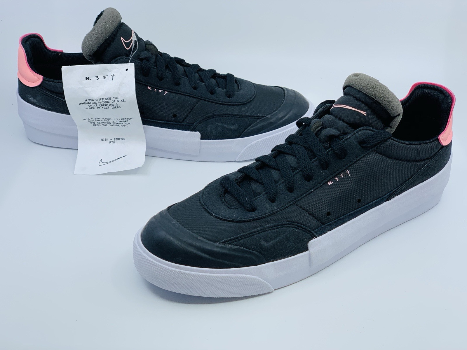 SAOLA Scarpe Nike Drop Type LX Nero Rosa Tinta AV6697 001 Uomo Taglia 10 Sneakers Casual