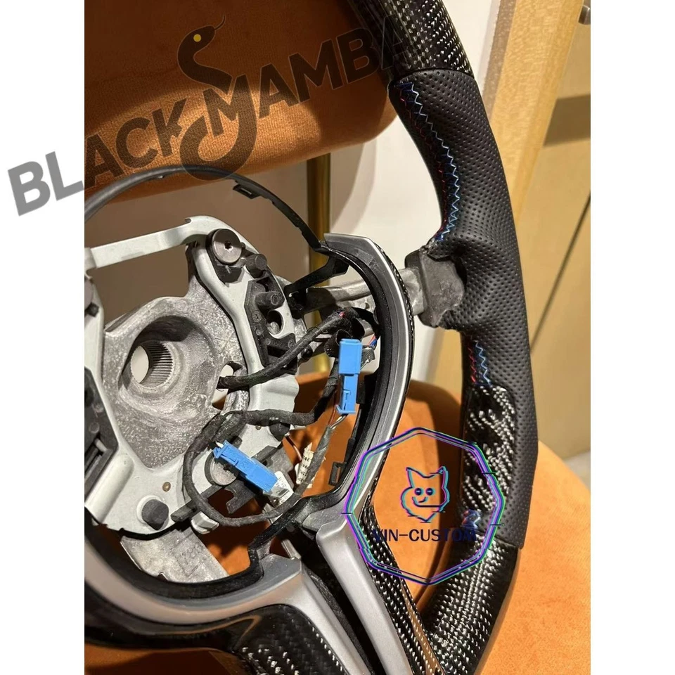 VINS Real carbon fiber Steering Wheel FOR BMW F30 F80 F82 M3M4 W/HEATED - Imagem 4 de 4