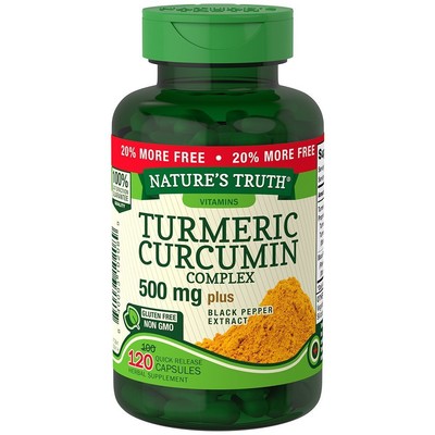 Nature's Truth Turmeric Curcumin Complex Black Pepper Extract Capsules 120 Count