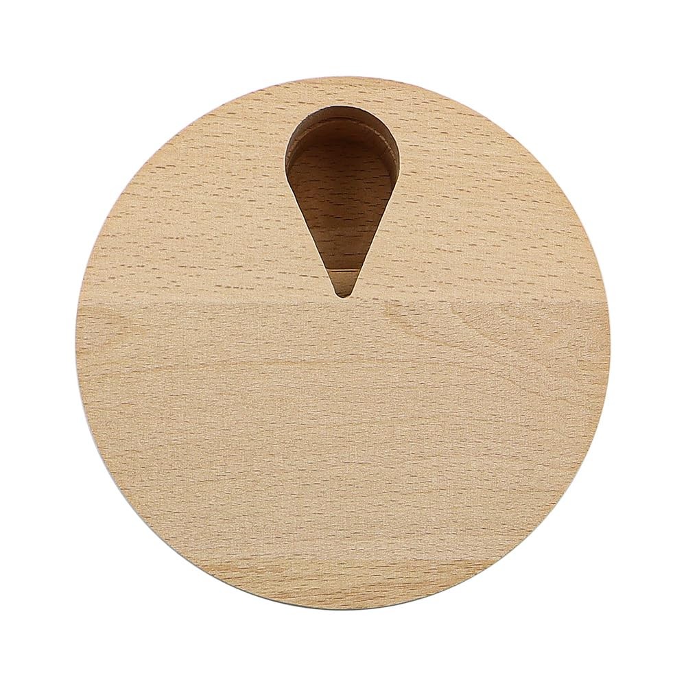 Boîte à médicaments ronde en bois de noyer sculpté, pilulier éco-conçu
