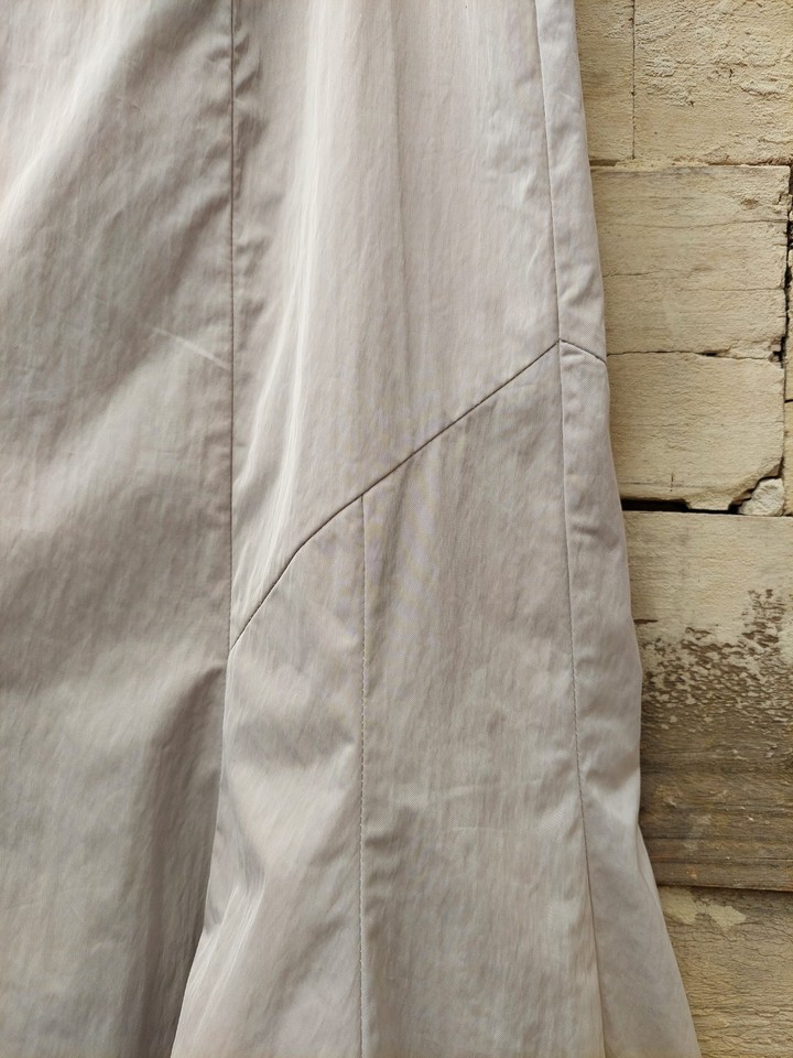 Cream Maxi Skirt Feminine Modest Lined Ankle Length Stretchy Comfort 