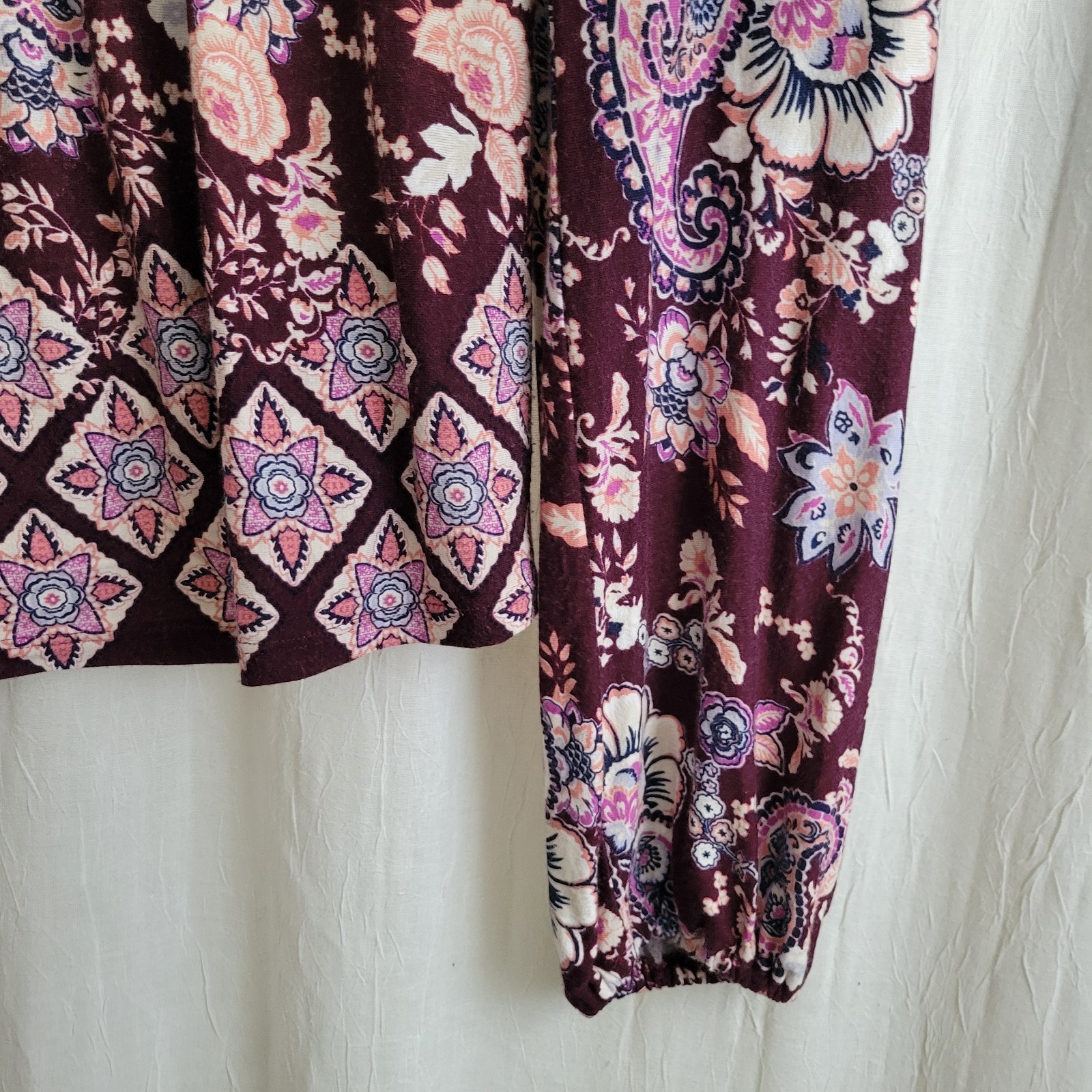 Living Doll Size 1 Blouse Lace Geometric Floral Paisley Peasant Boho Flowy Comfy