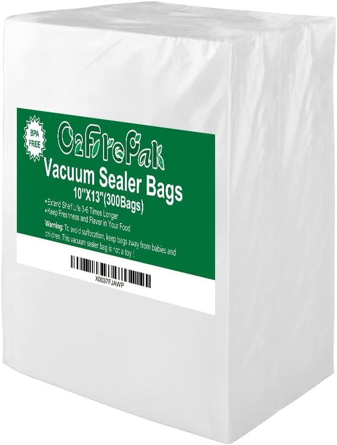 300 BPA-Free Heavy Duty 10x13 Quart Vacuum Sealer Bags - 300 Count