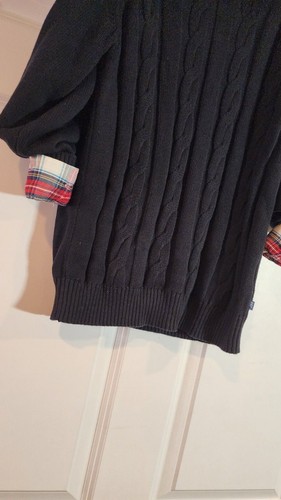 NWT GAP Kids Boys Sweater Shirt Set Black And Multicolored Plaid L 10/12 - Picture 3 of 5