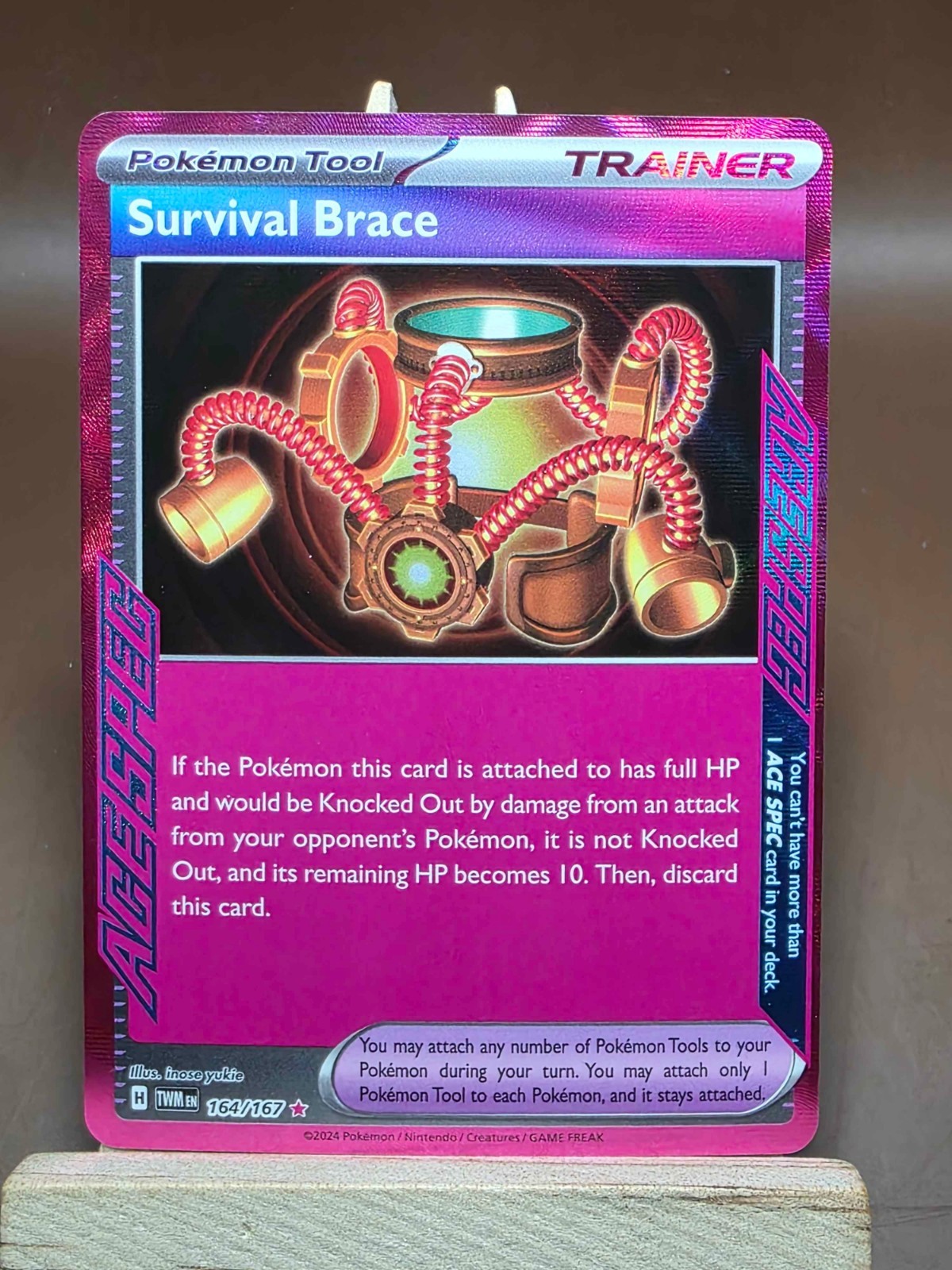 NM Pokemon Survival Brace ACE SPEC Rare SV06: Twilight Masquerade 164/167
